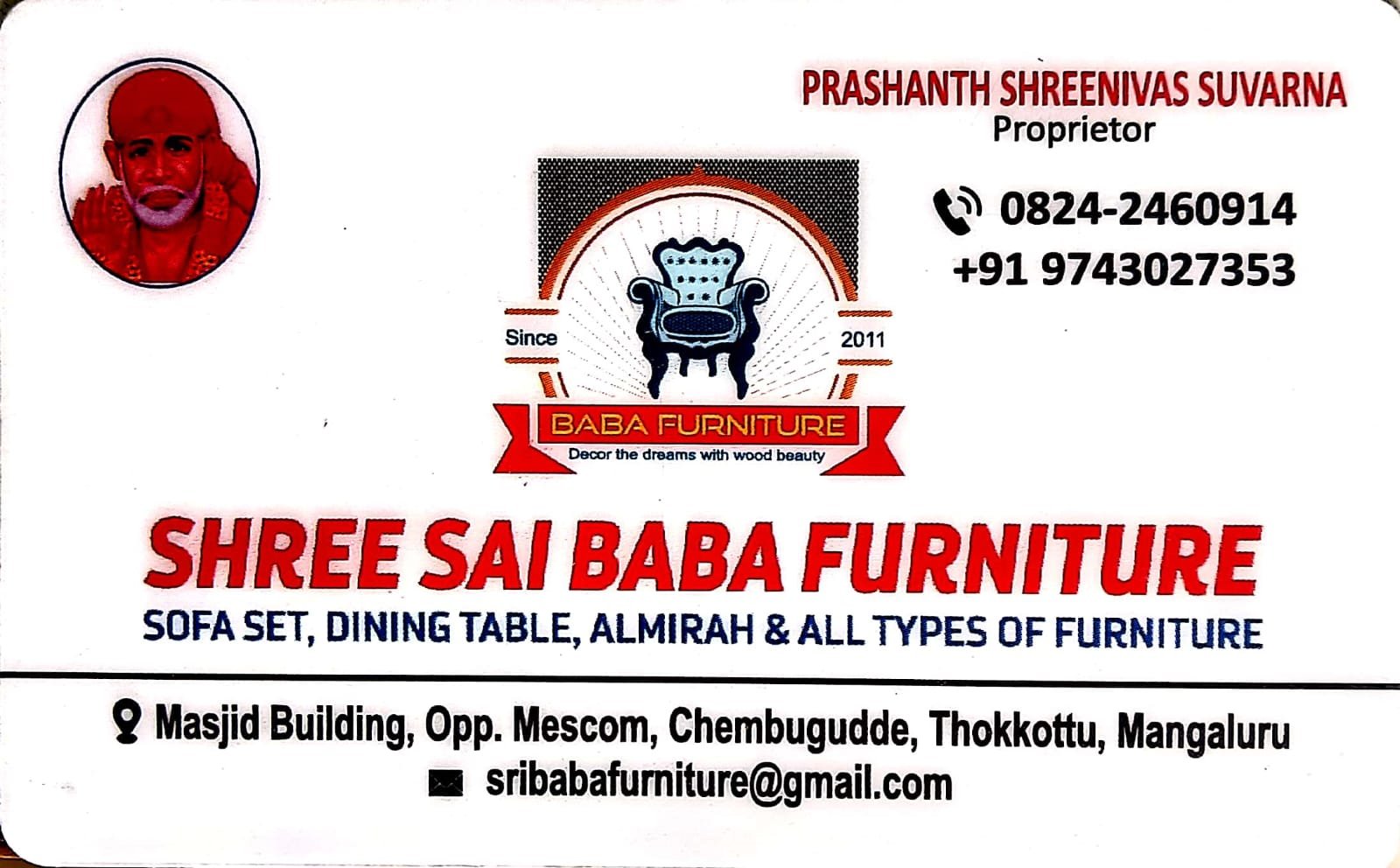 Shree Sai Baba Furniture