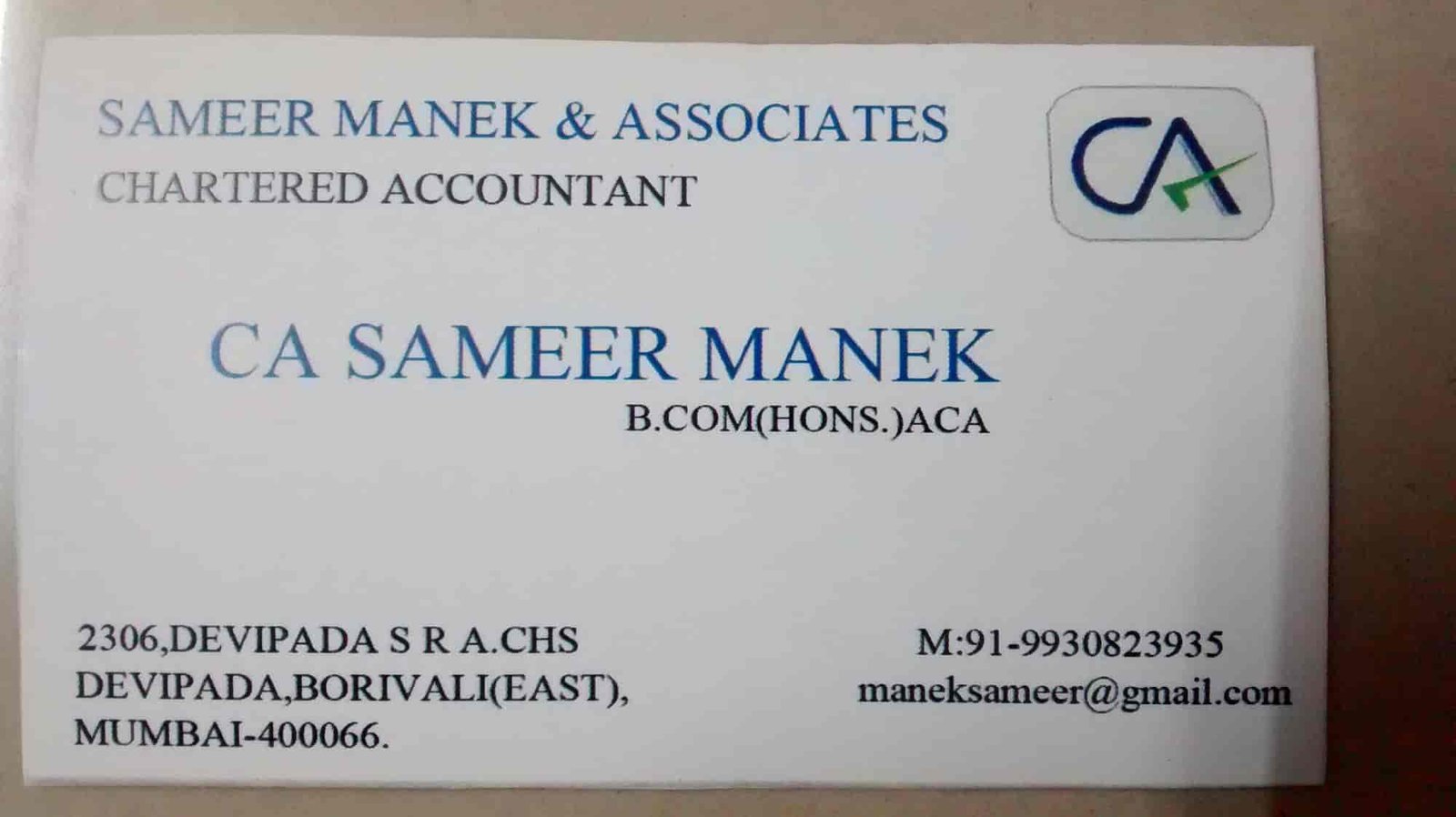 CA Sameer Manek