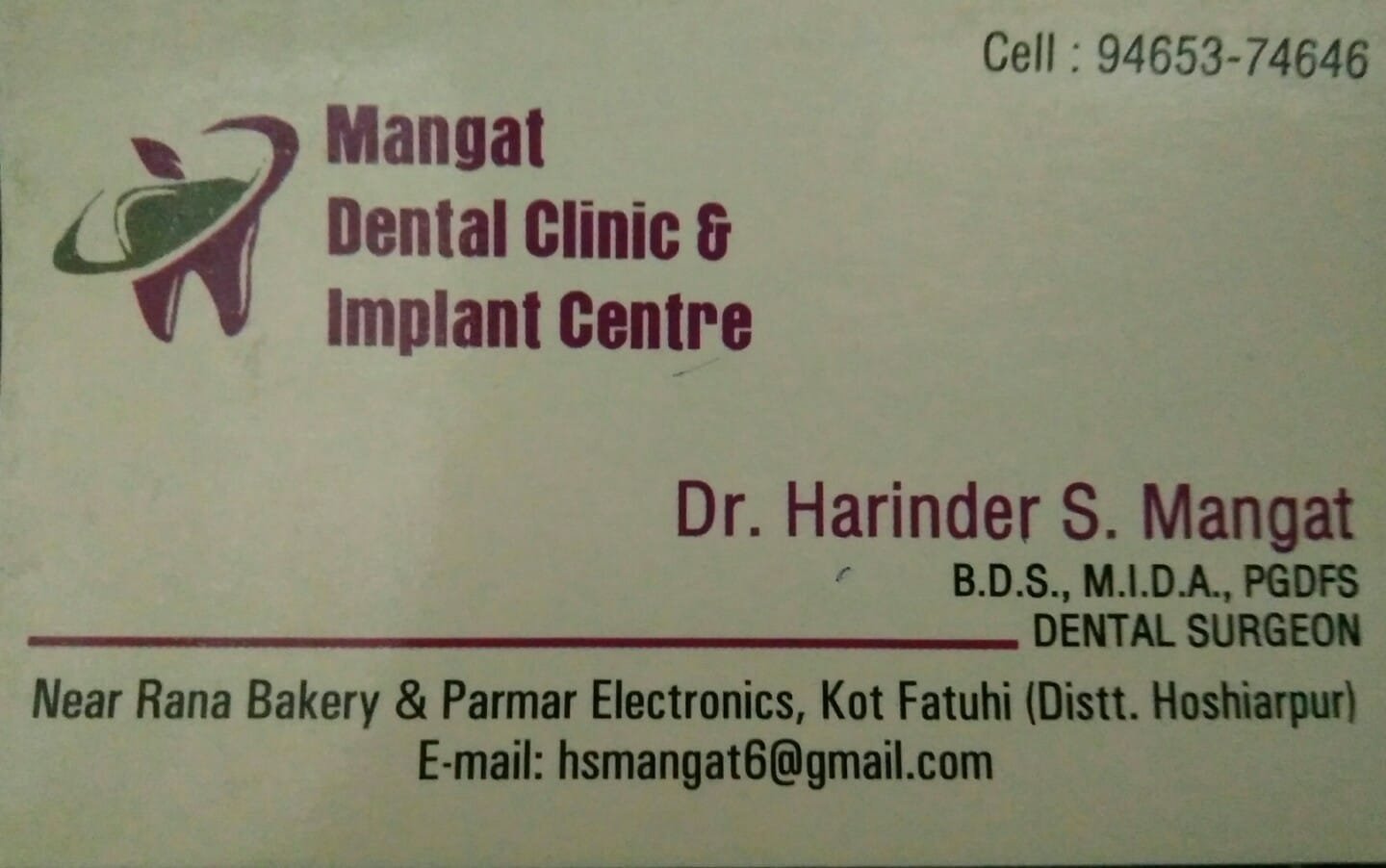Mangat Dental Clinic Implant Centre