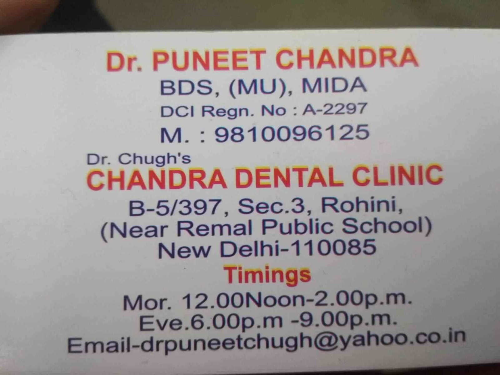 Dr. Puneet Chandra